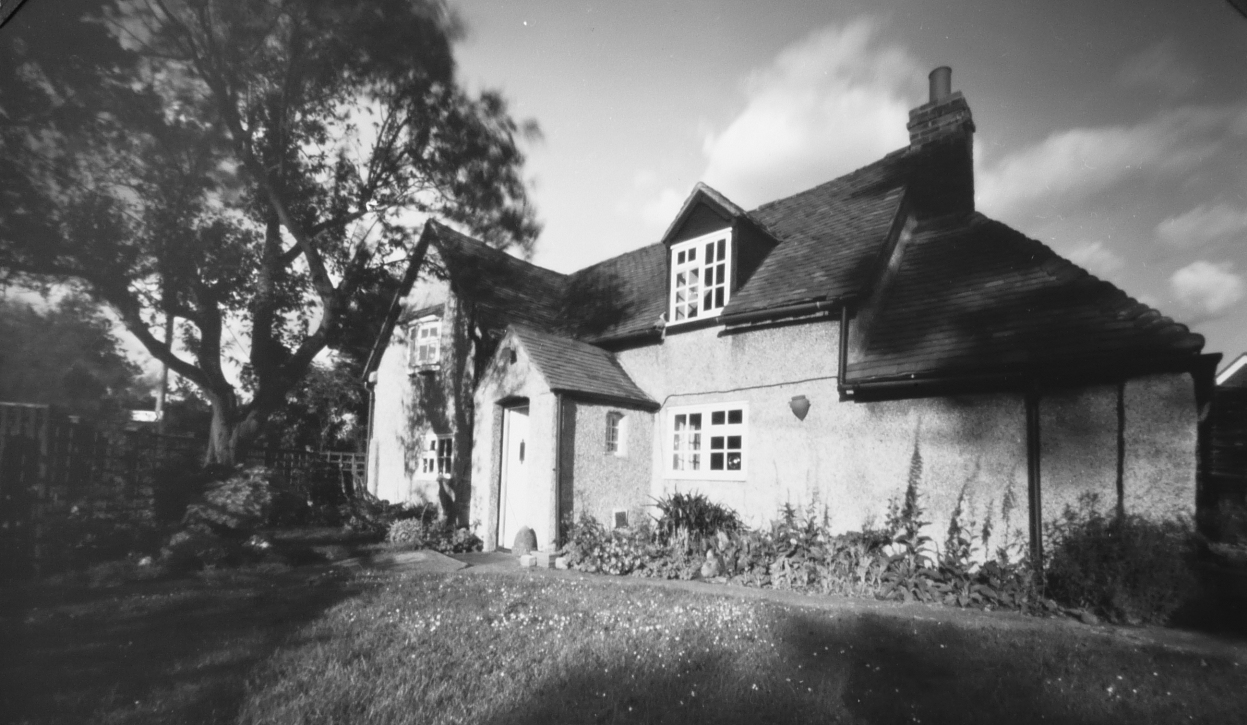 pinhole photograph of house